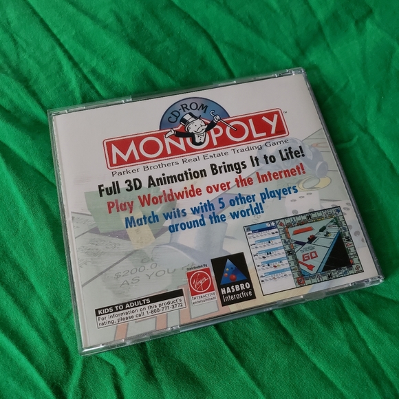 Hasbro Interactive MONOPOLY 1997 Windows PC Computer Game CD-ROM - Picture 2 of 5